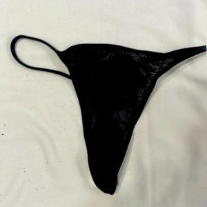 Black thong panties